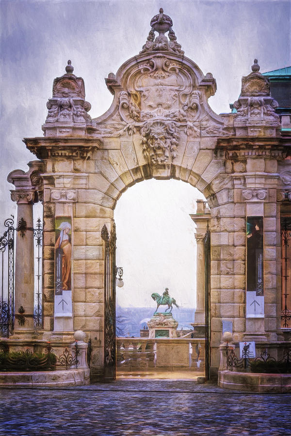Ornamental Gateway Buda Castle Photograph by Joan Carroll