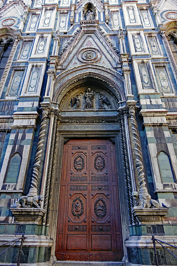 Ornate Church Doors At The Florence Cathedral In Florence Italy Photograph by Rick Rosenshein