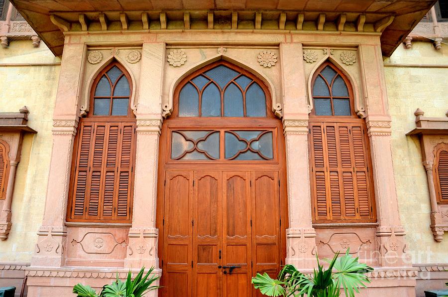 Ornate designed entrance doorway to Mohatta Palace Museum Karachi Pakistan Photograph by Imran Ahmed