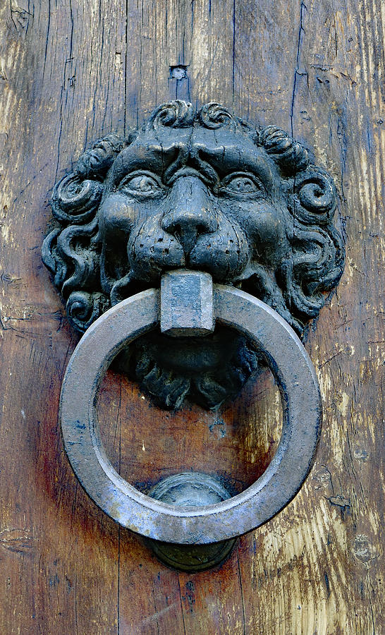Ornate Door Knocker In Florence Italy Photograph by Rick Rosenshein