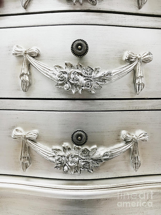 Ornate drawer handles Photograph by Tom Gowanlock