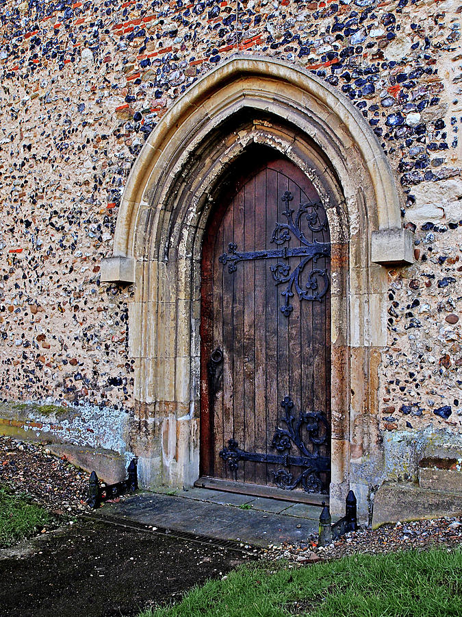 Ornate Hinges on Ancient Church Door Photograph by Gill Billington