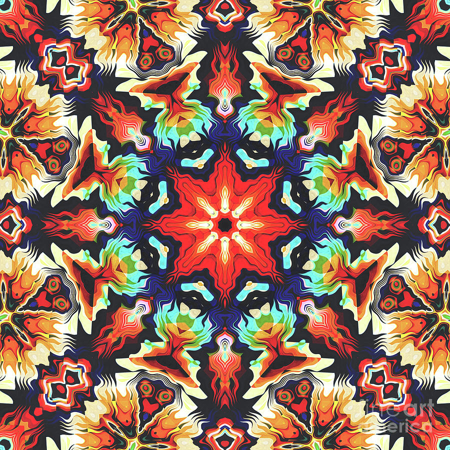 Ornate Mandala Motif Digital Art by Phil Perkins