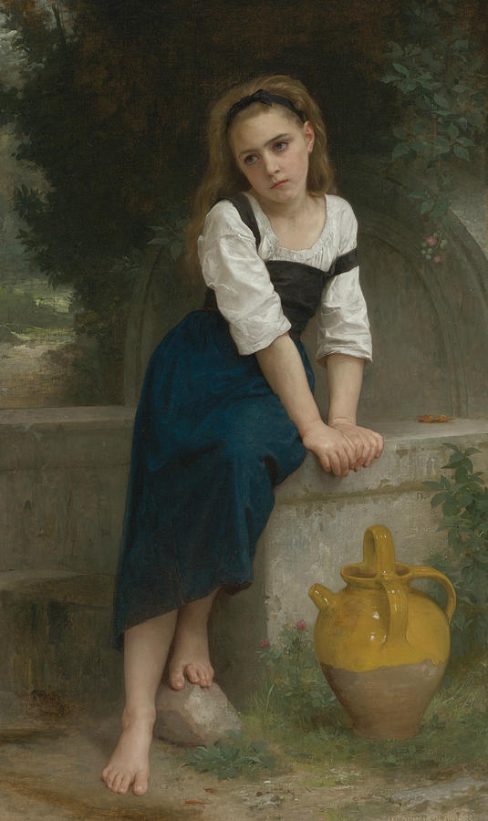 Orphan at the Fountain Painting by William-Adolphe Bouguereau