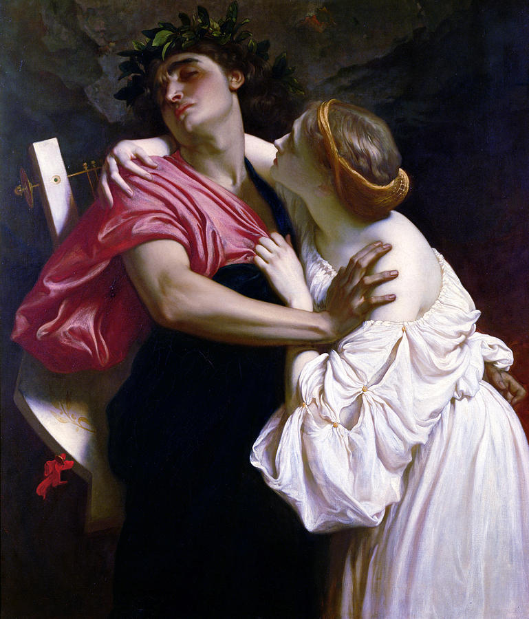 Frederic Leighton Painting - Orpheus and Euridice by Frederic Leighton