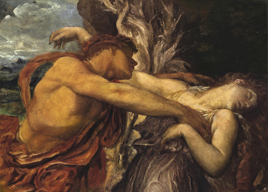 Orpheus And Eurydice Painting by George Frederic Watts