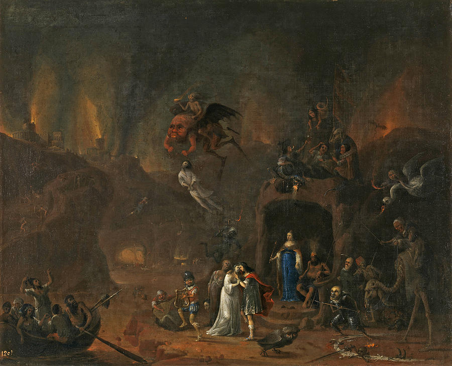 Orpheus and Eurydice in the Underworld Painting by Pieter Fris