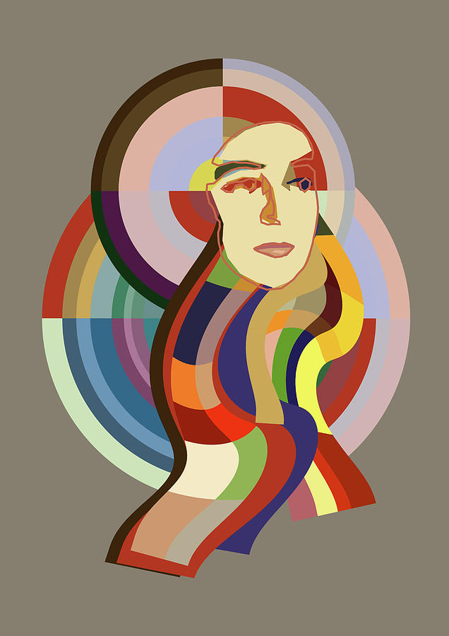 Orphiste - Pop Art Portrait of Sonia Delaunay Digital Art by Big Fat Arts