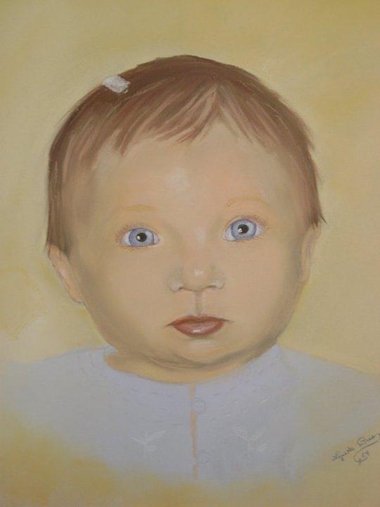 Portrait Painting - Orrs Grandbaby by Lynette Brown