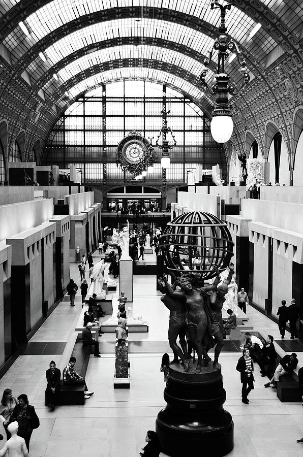 Orsay Museum Interior Paris France Black and White Photograph by Shawn OBrien