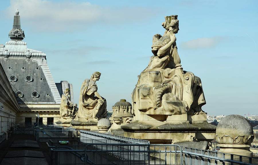 Orsay Museum Roof Terrace Statues Photograph by Shawn OBrien