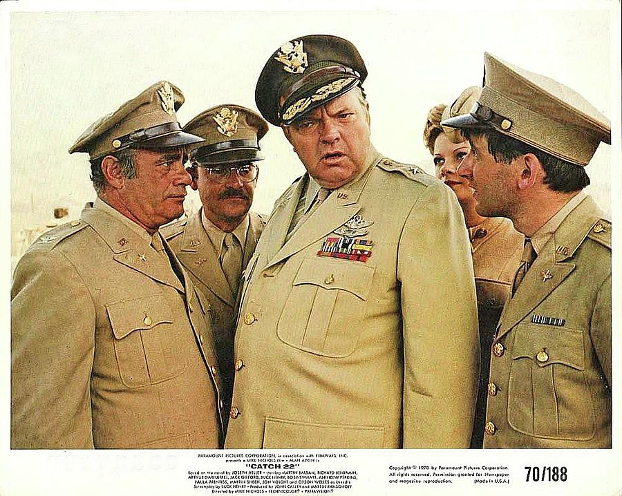 Orson Welles as Brigadier General Dreedle lobby card Catch 22 1970 Photograph by David Lee Guss