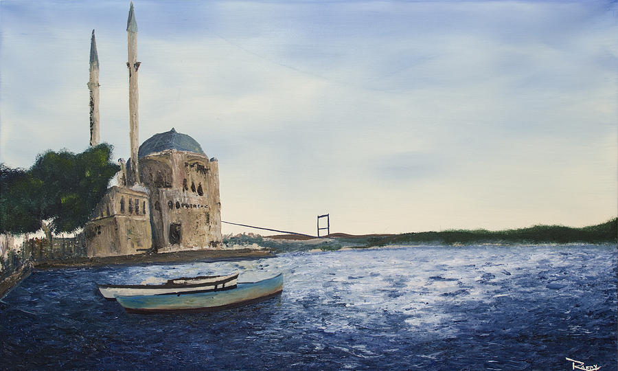 Ortakoy Mosque Painting by Rafay Zafer