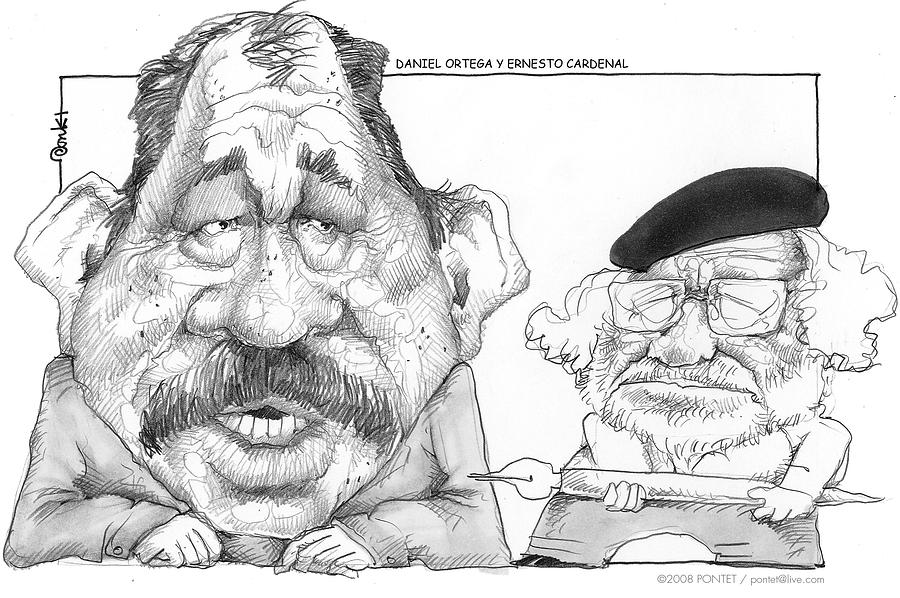 Politician Drawing - Ortega and  by Caricatures By PONTET