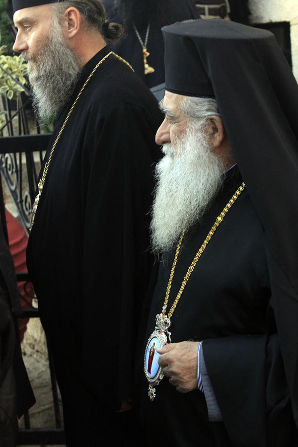 Priest Photograph - Orthodox Priests by Munir Alawi