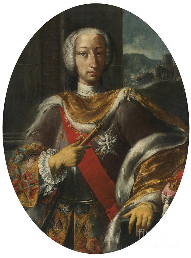 Ortrait Of King Charles Vii Of Naples Painting by Celestial Images