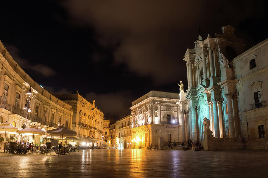 Aristocratic Square - Piazza Duomo in Ortygia Syracuse Sicily Photograph by Georgia Mizuleva
