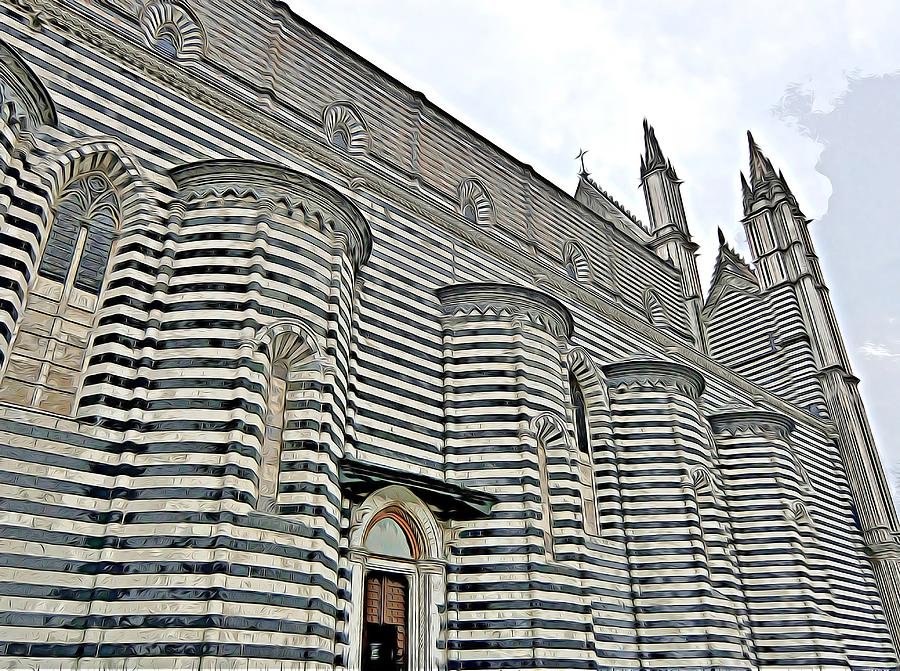 Orvieto Cathedral in Italy Digital Art by Mindy Newman