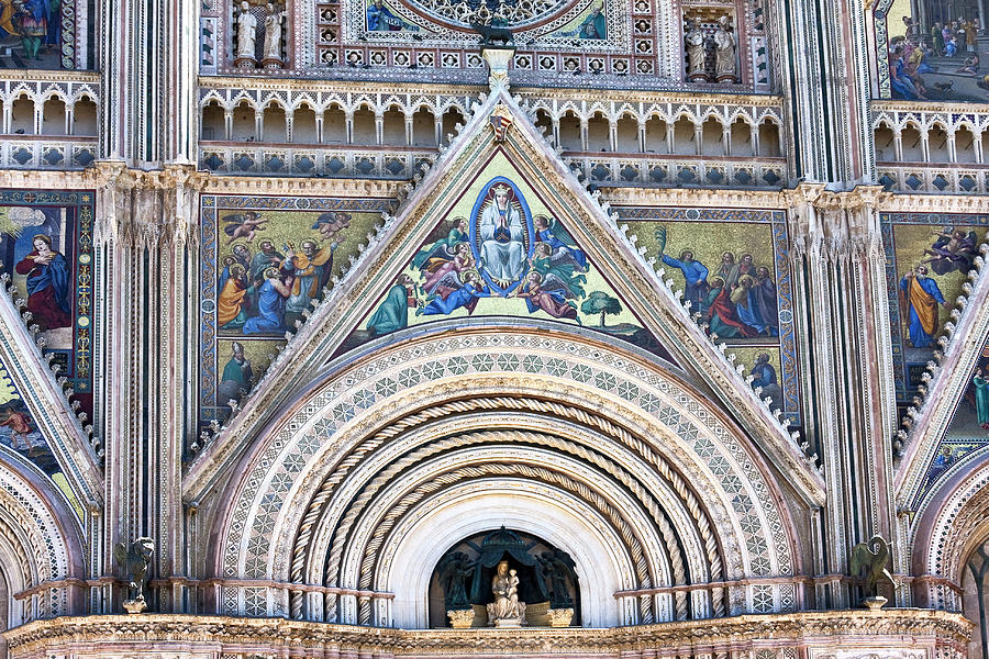 Orvieto Duomo Facade Close-up Photograph by Sally Weigand