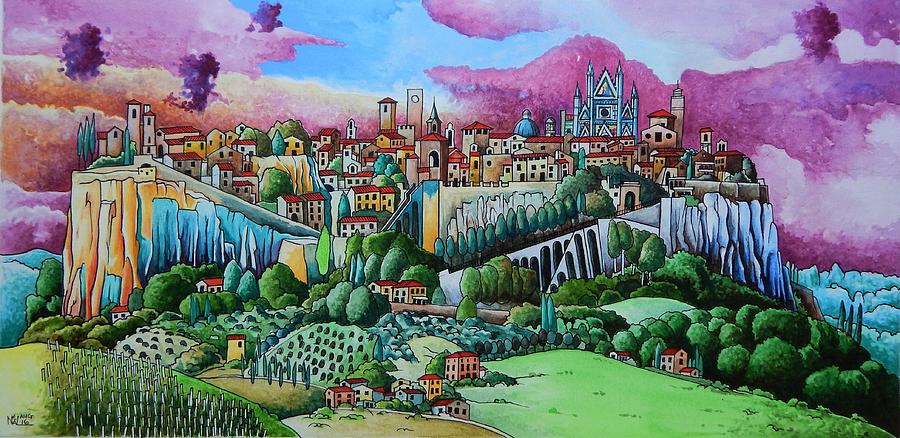 Orvieto Italy Painting by Neal Winfield