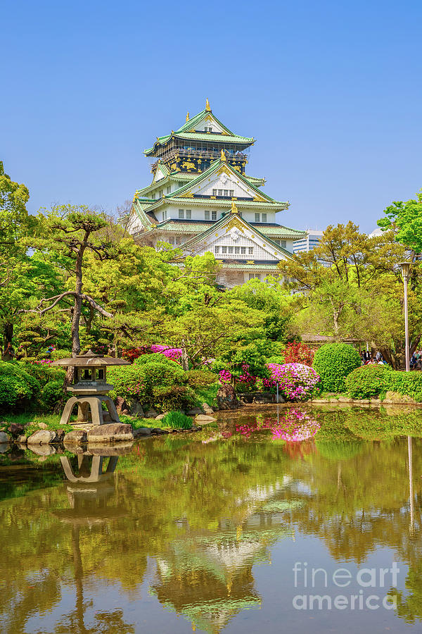 Osaka Castle reflecting Photograph by Benny Marty