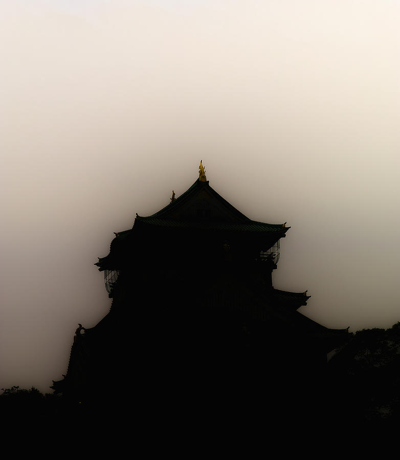 Osaka Castle Photograph - Osakajou yinyang by Baato Osaka Castle Photograph - Osakajou yinyang by Baato