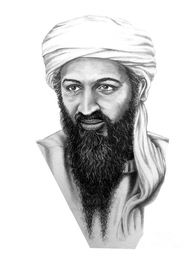 Osama bin Laden Drawing by Murphy Elliott Fine Art America
