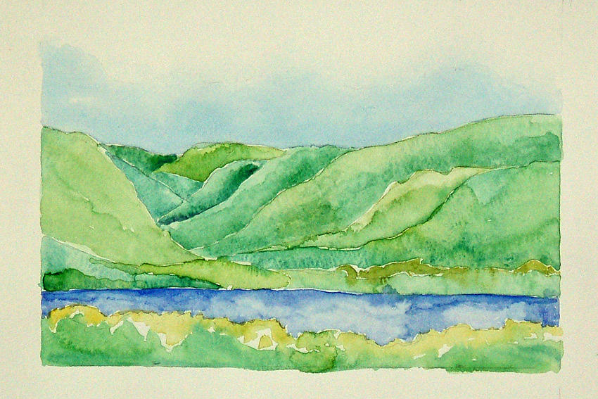 Landscape Painting - Osbourne 2 by Anne Kinsey Landscape Painting - Osbourne 2 by Anne Kinsey