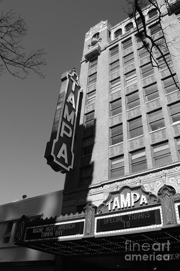 Oscar Night at Tampa Theatre - Black and White Photograph by Carol Groenen