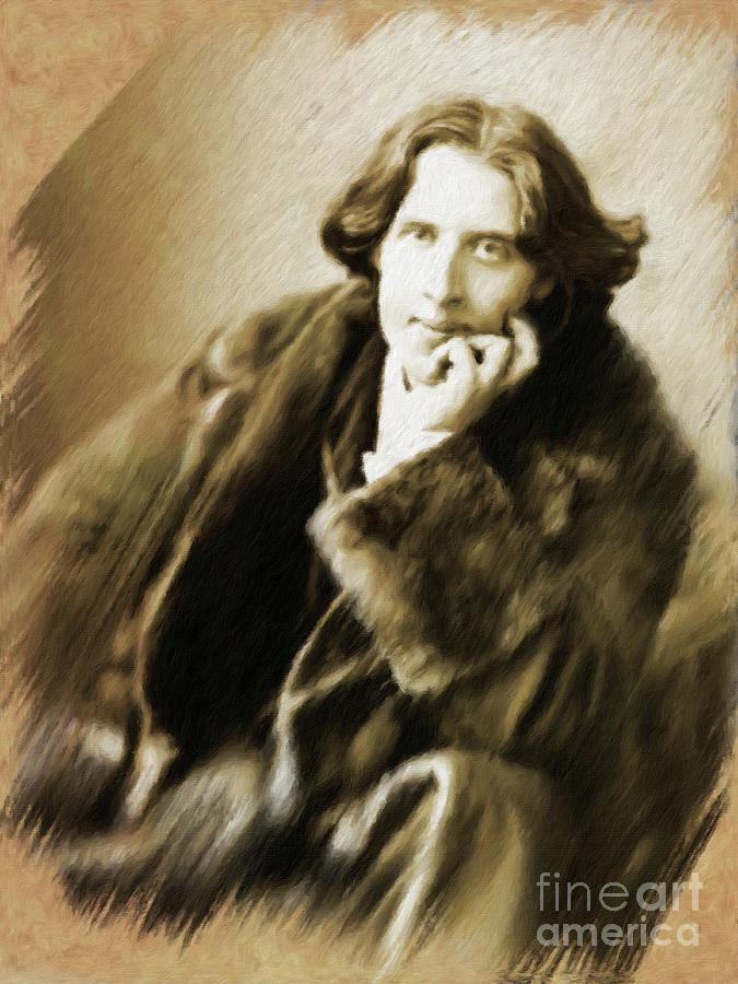 Vintage Painting - Oscar Wilde by Esoterica Art Agency