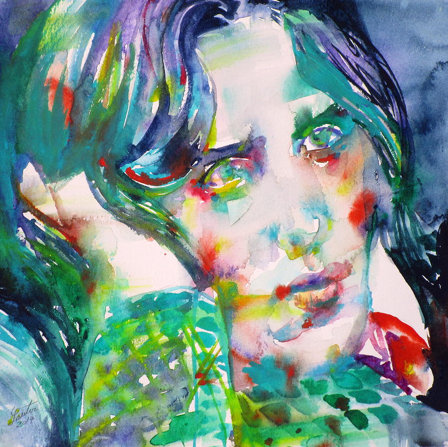 Oscar Wilde Painting - OSCAR WILDE - watercolor portrait.20 by Fabrizio Cassetta
