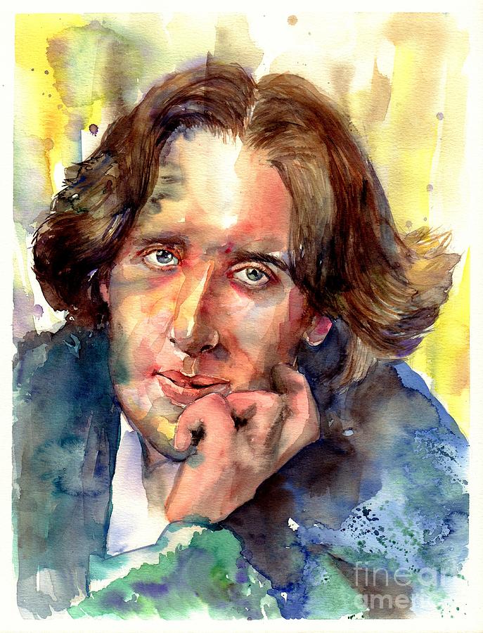 Fantasy Painting - Oscar Wilde watercolor by Suzann Sines