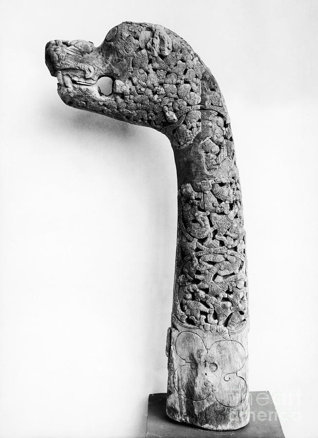 Oseberg Carving Photograph by Granger