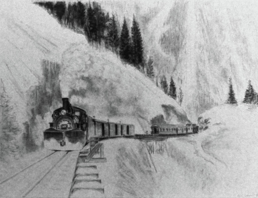 Osier Pass Drawing by Brad Brailsford