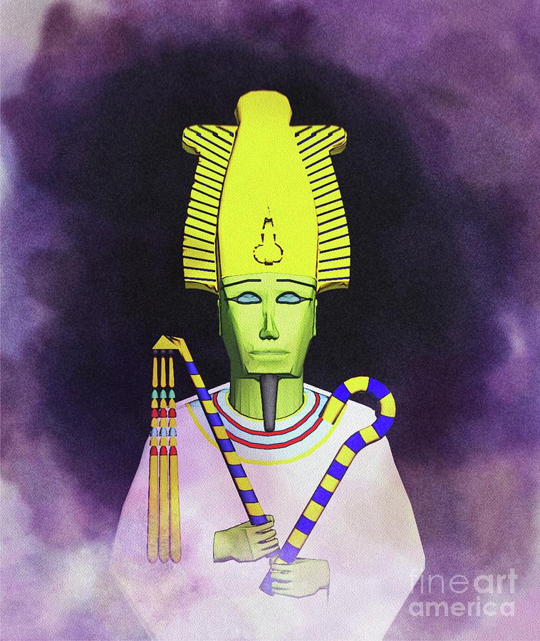 Fantasy Painting - Osiris - God of Egypt by Esoterica Art Agency