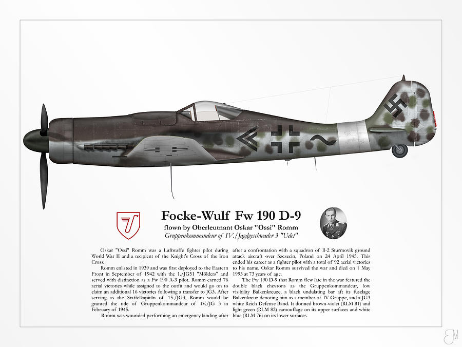 Oskar Romm S Fw 190 D 9 Digital Art By Brendan Matsuyama