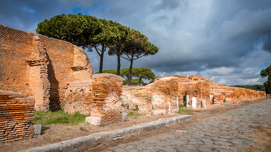 Ostia Antica - Strolling the Decuman Photograph by Debra Martz
