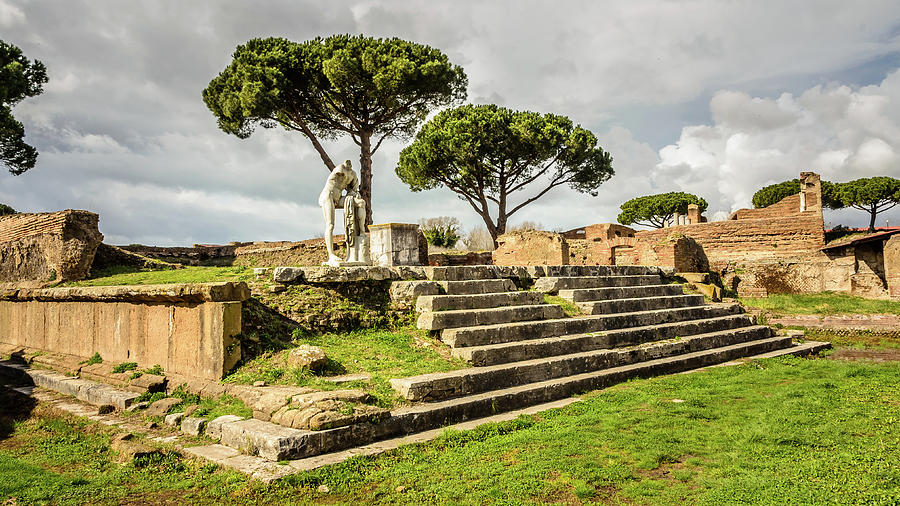 Ostia Antica - Temple of Hercules Photograph by Debra Martz