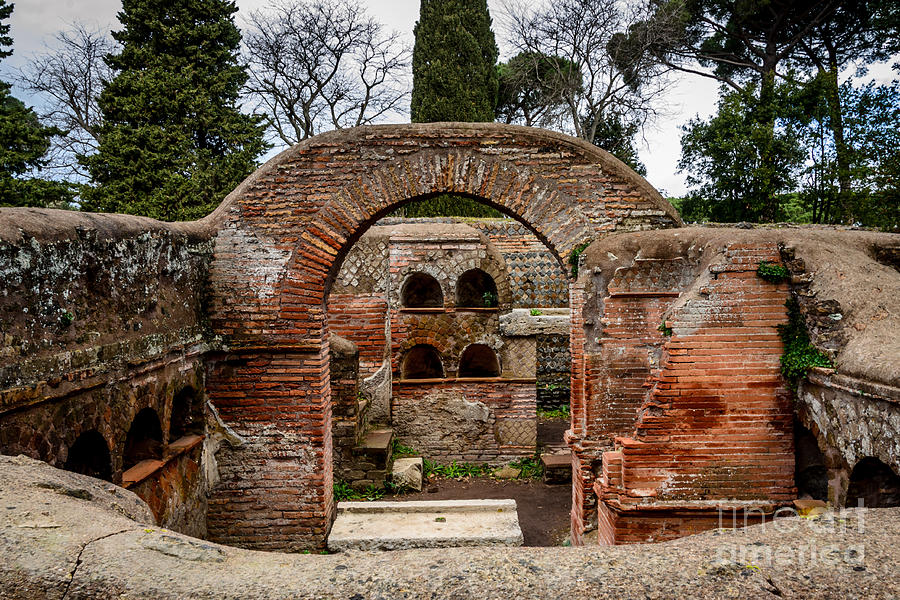 Architecture Photograph - Ostia Antica Via delle Tombe by Debra Martz