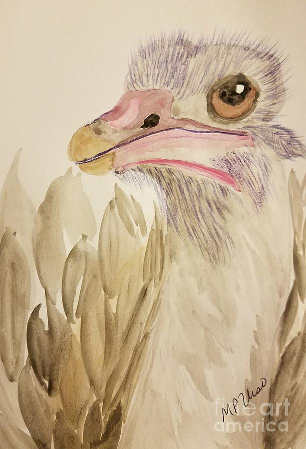 Ostrich  Painting by Maria Urso