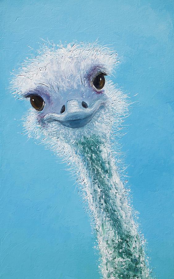 Ostrich Painting Painting by Jan Matson