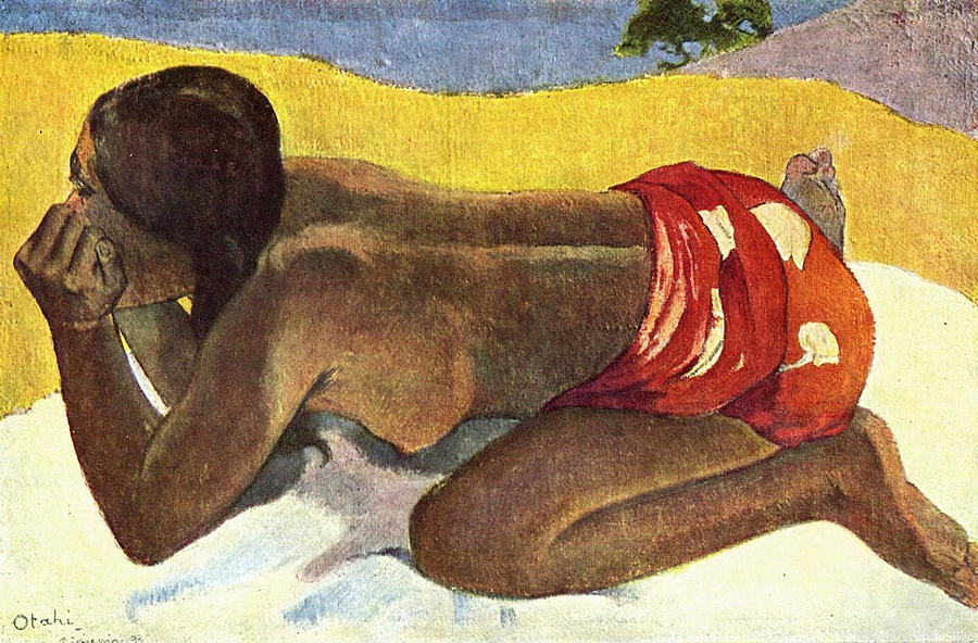 Paul Gauguin Painting - Otahi, Alone by Paul Gauguin