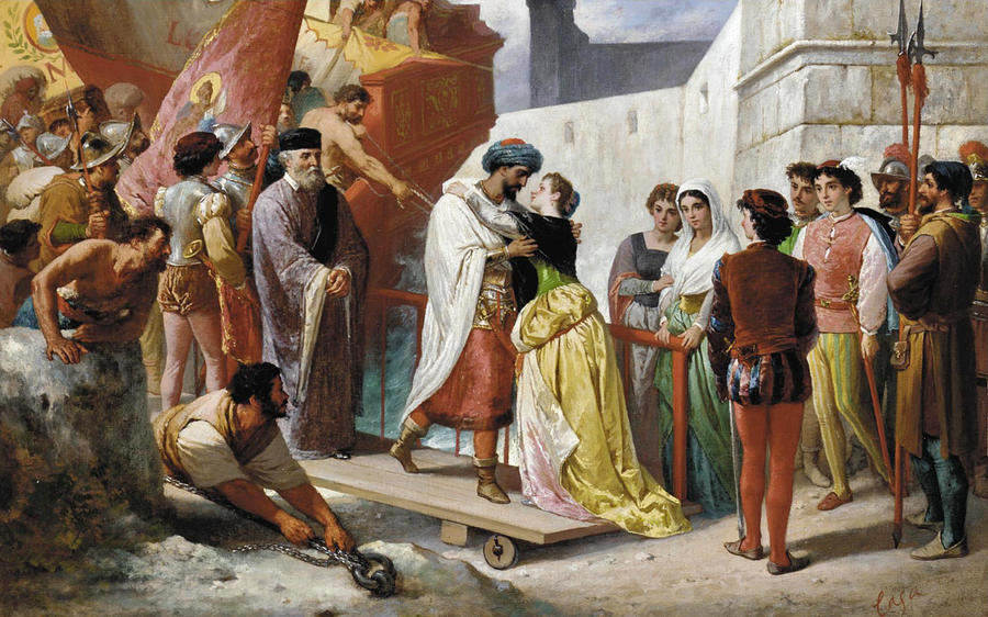 Othello leaving for Battle Painting by Giacomo Casa