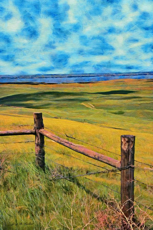 Summer Painting - Other Side of the Fence by Jeffrey Kolker