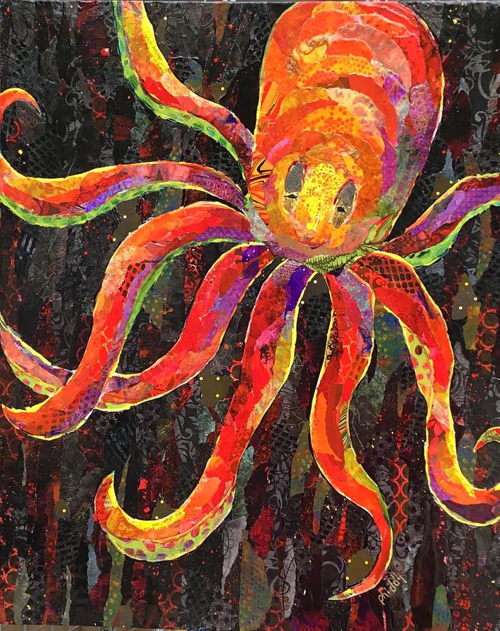 Otis the Octopus Painting by Phiddy Webb