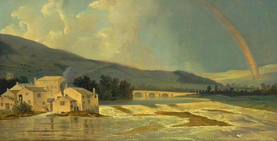 Vintage Painting - Otley Bridge over the River Wharfe by Mountain Dreams
