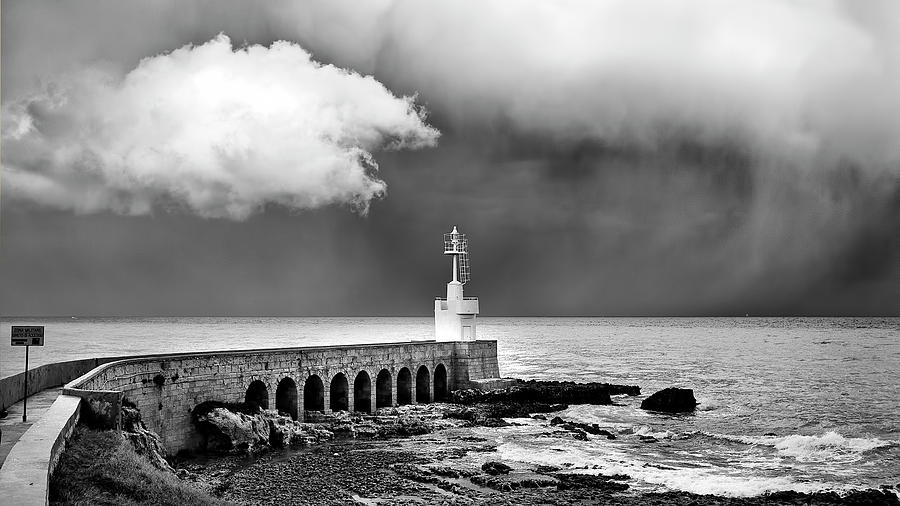 Storm Photograph - Otranto - Il Faro Bianco by Alessandro De Matteis