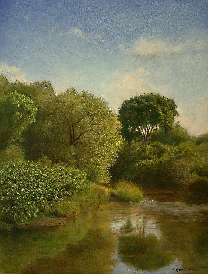 Otselic River Painting by Wayne Daniels
