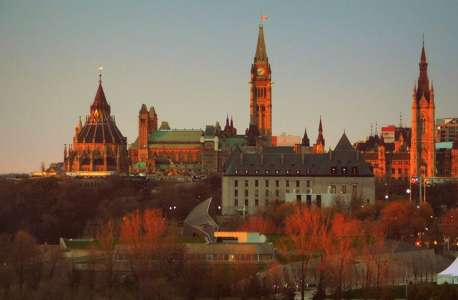 Ottawa Skyline At Sunset Photograph By Karen Cook - Fine Art America