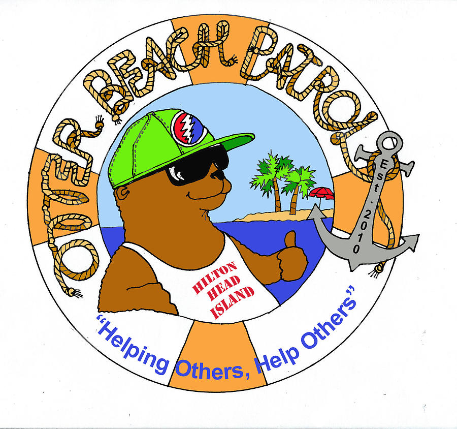 Otter Digital Art - Otter Beach Patrol by Judi Krew